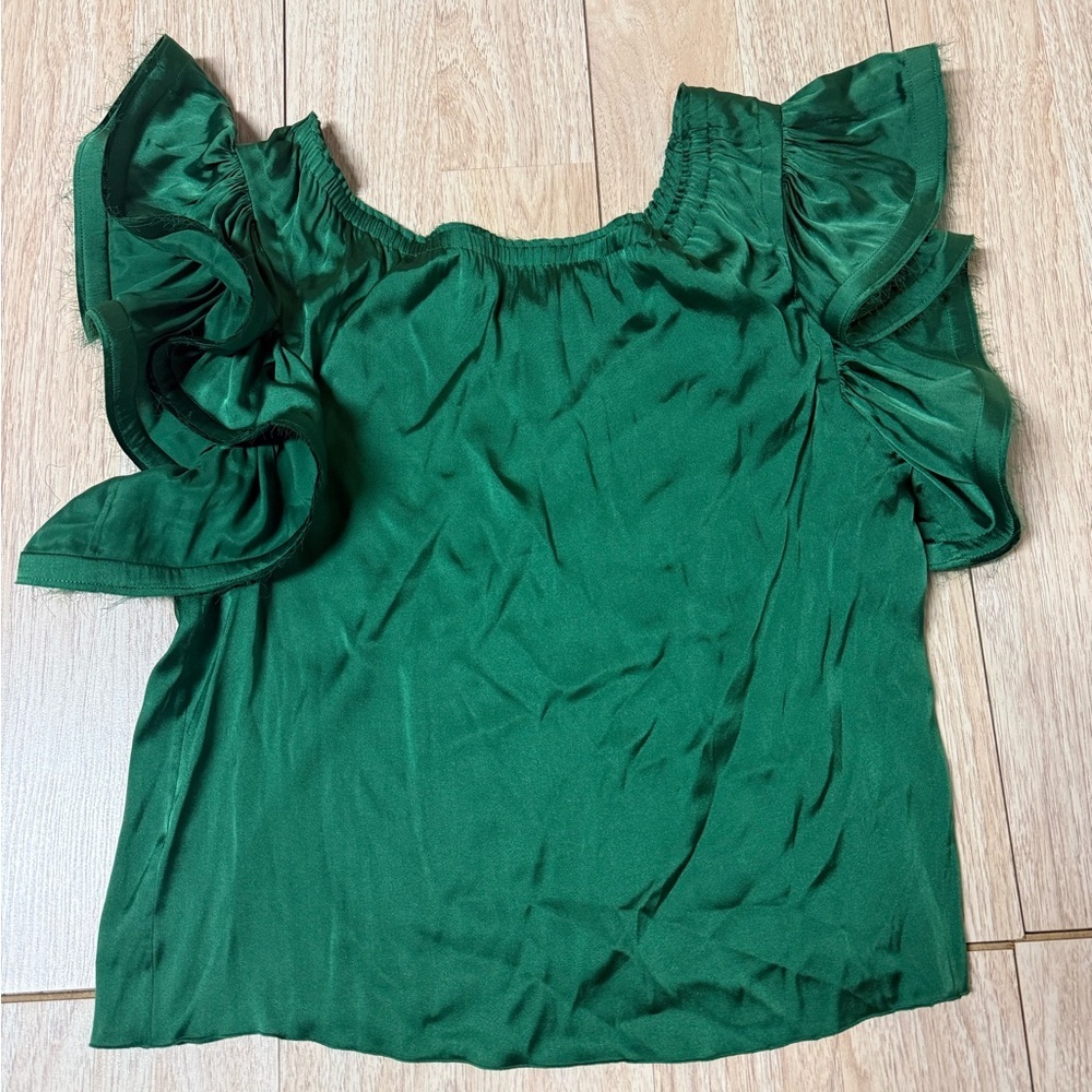 Lanvin Silk Ruffle Blouse
